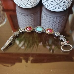 Lucky Brand jeweled and floral bracelet